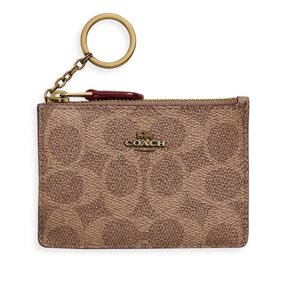 Coach womens wallet in tan rust
